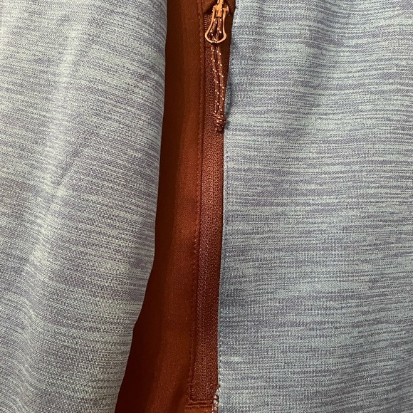 Mens zip front athletic jacket, turquoise, size large - Picture 6 of 9